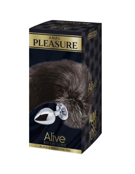 ALIVE - ANAL PLEASURE PLUG METAL COLA DE ZORRO TALLA L