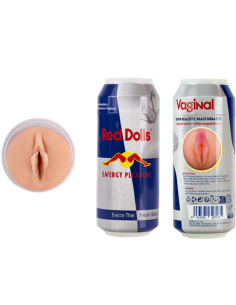 ALIVE - RED DOLL MASTURBADOR MASCULINO VAGINA LATA BEBIDA ENERGÉTICA