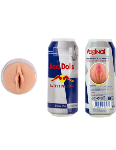 ALIVE - RED DOLL MASTURBADOR MASCULINO VAGINA LATA BEBIDA ENERGÉTICA