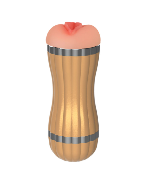 ARMONY - BEVIS MASTURBADOR DOBLE VAGINA and BOCA SIN VIBRACIÓN DORADO