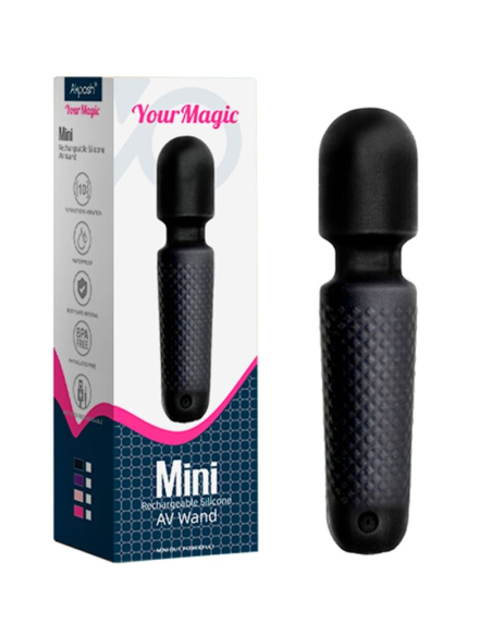 ARMONY - YOUR MAGIC MASAJEADOR and VIBRADOR RECARGABLE 10 VIBRACIONES SILICONA NEGRO
