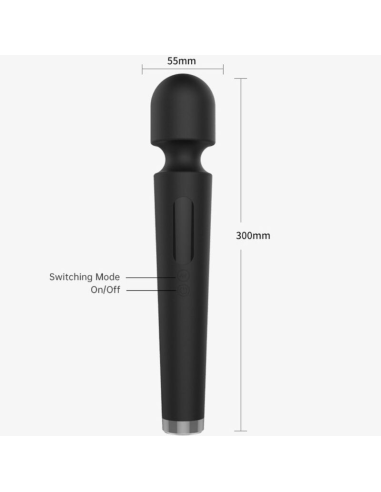 ARMONY - X POWER LARGE MASAJEADOR and VIBRADOR 7 VIBRACIONES NEGRO