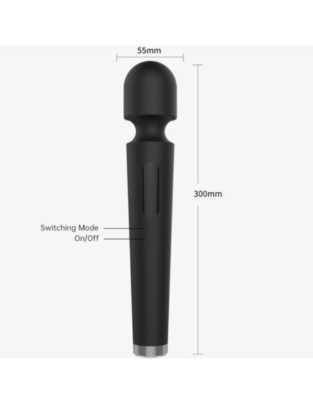 ARMONY - X POWER LARGE MASAJEADOR and VIBRADOR 7 VIBRACIONES NEGRO