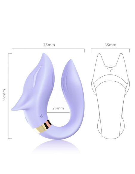 ARMONY - FOX VIBRADOR PAREJAS CONTROL REMOTO VIOLETA