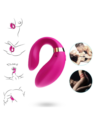 ARMONY - CRESCENT VIBRADOR PAREJA CONTROL REMOTO FUCSIA