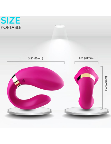 ARMONY - CRESCENT VIBRADOR PAREJA CONTROL REMOTO FUCSIA