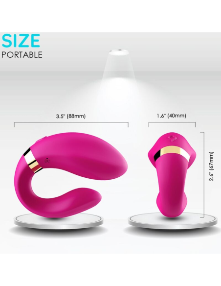 ARMONY - CRESCENT VIBRADOR PAREJA CONTROL REMOTO FUCSIA