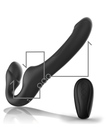 IBIZA - VIBRADOR STRAPLESS CON PULSADOR CONTROL REMOTO 3 MOTORES 1000 COMBINACIONES