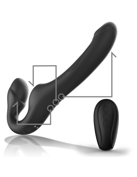 IBIZA - VIBRADOR STRAPLESS CON PULSADOR CONTROL REMOTO 3 MOTORES 1000 COMBINACIONES
