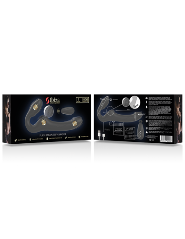 IBIZA - VIBRADOR STRAPLESS CON PULSADOR CONTROL REMOTO 3 MOTORES 1000 COMBINACIONES