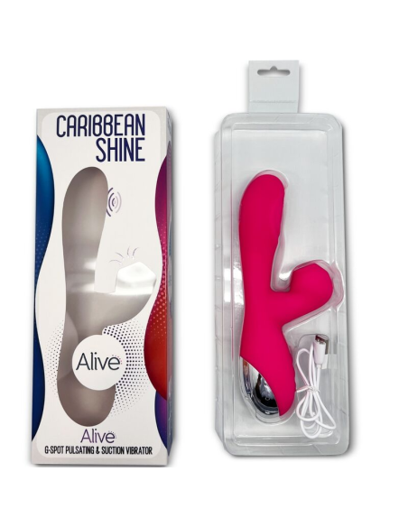 ALIVE - CARIBBEAN SHINE VIBRADOR and SUCCIONADOR FUCSIA