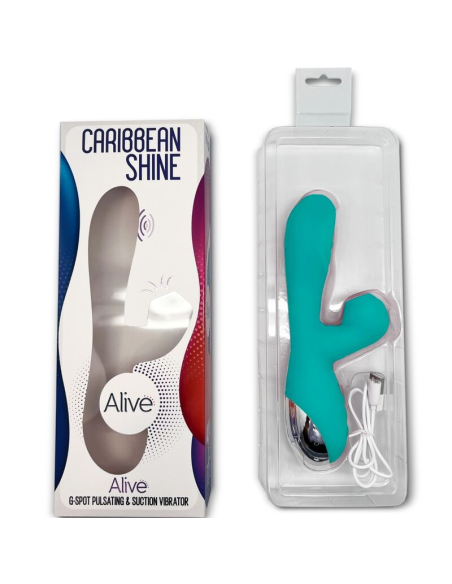 ALIVE - CARIBBEAN SHINE VIBRADOR and SUCCIONADOR AZUL