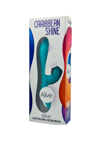 ALIVE - CARIBBEAN SHINE VIBRADOR and SUCCIONADOR AZUL