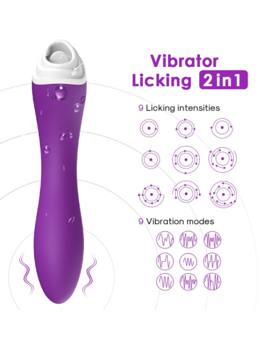 ARMONY - FAIRYLAND ESTIMULADOR CON LENGUA CLITORIS and VIBRADOR VIOLETA