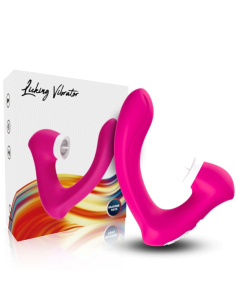 ARMONY - SECRETKISS ESTIMULADOR CON LENGUA CLITORIS and VIBRADOR CURVO FUCSIA
