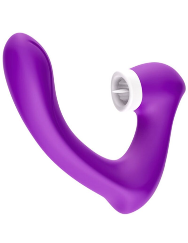 ARMONY - SECRETKISS ESTIMULADOR CON LENGUA CLITORIS and VIBRADOR CURVO VIOLETA