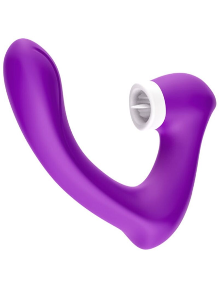 ARMONY - SECRETKISS ESTIMULADOR CON LENGUA CLITORIS and VIBRADOR CURVO VIOLETA