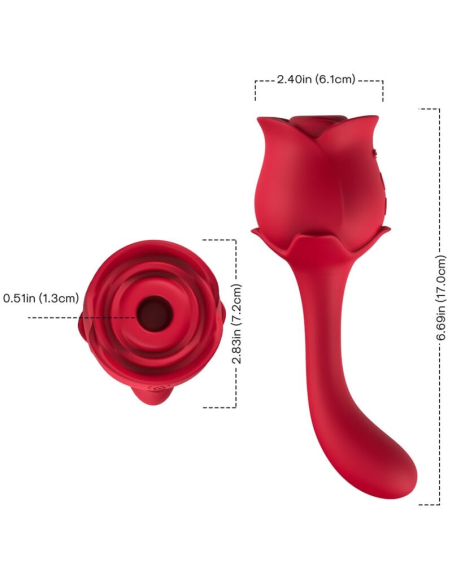 ARMONY - ROSELOVER SUCCIONADOR CLÍTORIS and ESTIMULADOR ROJO