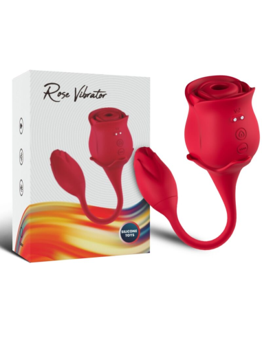 ARMONY - ROSA SUCCIONADOR DE CLÍTORIS and VIBRADOR 10 MODOS ROJO