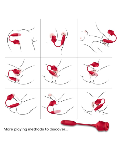 ARMONY - ROSEKNIGTH SUCCIONADOR CLÍTORIS and VIBRADOR ROJO