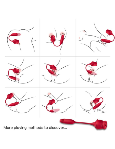 ARMONY - ROSEKNIGTH SUCCIONADOR CLÍTORIS and VIBRADOR ROJO