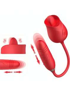 ARMONY - DELIGHT FLOWER VIBRADOR and THRUSTING CON LENGUA ROJO