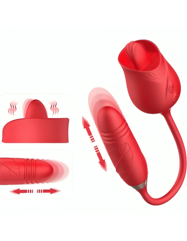 ARMONY - DELIGHT FLOWER VIBRADOR and THRUSTING CON LENGUA ROJO