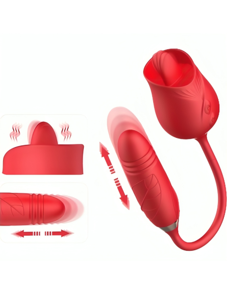 ARMONY - DELIGHT FLOWER VIBRADOR and THRUSTING CON LENGUA ROJO