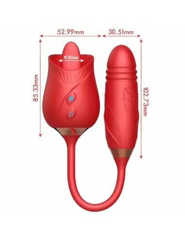ARMONY - DELIGHT FLOWER VIBRADOR and THRUSTING CON LENGUA ROJO