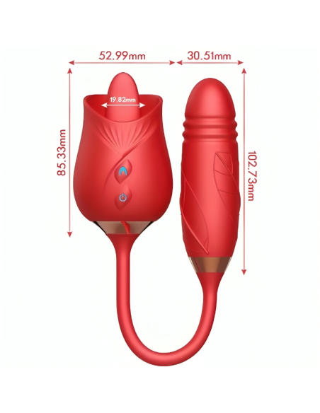 ARMONY - DELIGHT FLOWER VIBRADOR and THRUSTING CON LENGUA ROJO