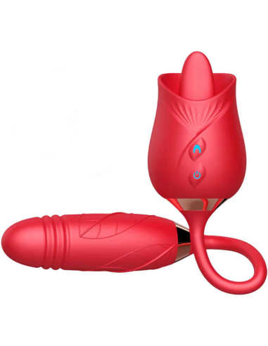 ARMONY - DELIGHT FLOWER VIBRADOR and THRUSTING CON LENGUA ROJO