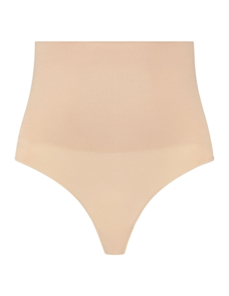 BYE-BRA - FAJA SIN COSTURAS ESTILO TANGA BEIGE TALLA S