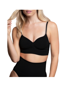 BYE-BRA - MEDIUM CONTROL SUJETADOR SIN COSTURAS NEGRO TALLA S