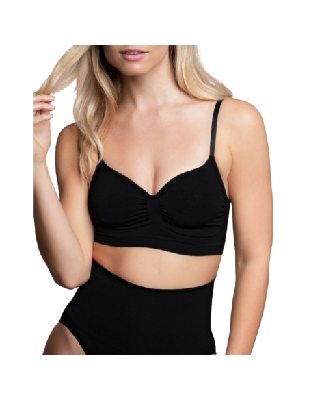 BYE-BRA - MEDIUM CONTROL SUJETADOR SIN COSTURAS NEGRO TALLA S