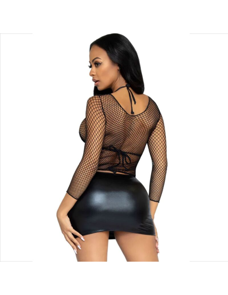 LEG AVENUE - CAMISETA RED MANGA LARGA NEGRO