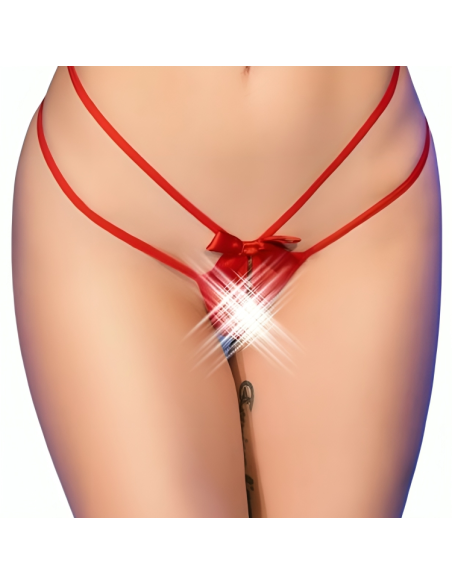 CHILIROSE - CR 4695 BABYDOLL and TANGA CROTCHLESS ROJO S-M