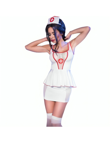 CHILIROSE - CR 4160 DISFRAZ ENFERMERA TOP and FALDA S-M