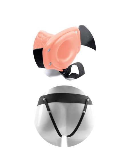 TOYZ4LOVERS - Arnés Hueco con Dildo Vibrador y Testículos| SexPlace.MX