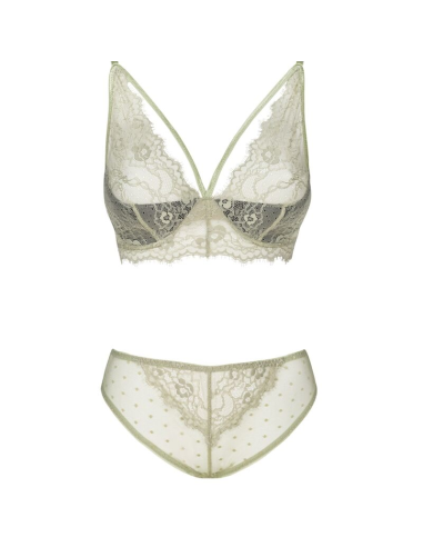 LIVCO CORSETTI FASHION - PINE LC 90667 SUJETADOR PANTY KHAKI S-M