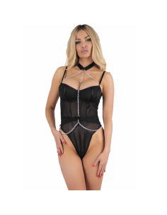LIVCO CORSETTI FASHION - RUBIKA LC XG079 BODY CON GARGANTILLA NEGRO L