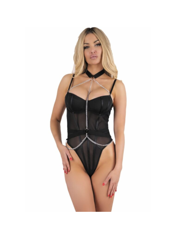 LIVCO CORSETTI FASHION - RUBIKA LC XG079 BODY CON GARGANTILLA NEGRO L