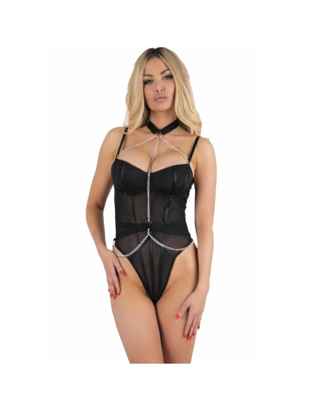 LIVCO CORSETTI FASHION - RUBIKA LC XG079 BODY CON GARGANTILLA NEGRO L