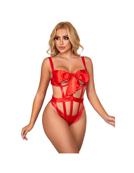 SUBBLIME - 954468 BODY SEXY CALADO CON LAZO ROJO S-M