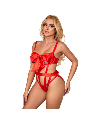 SUBBLIME - 954468 BODY SEXY CALADO CON LAZO ROJO S-M