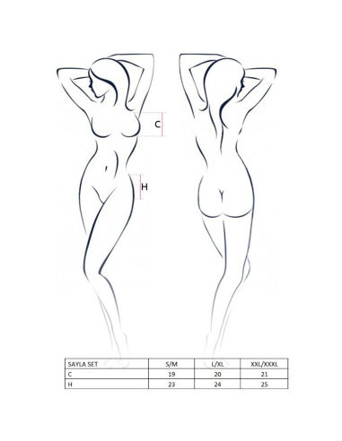 PASSION - WOMAN SAYLA SET NEGRO TALLA S-M