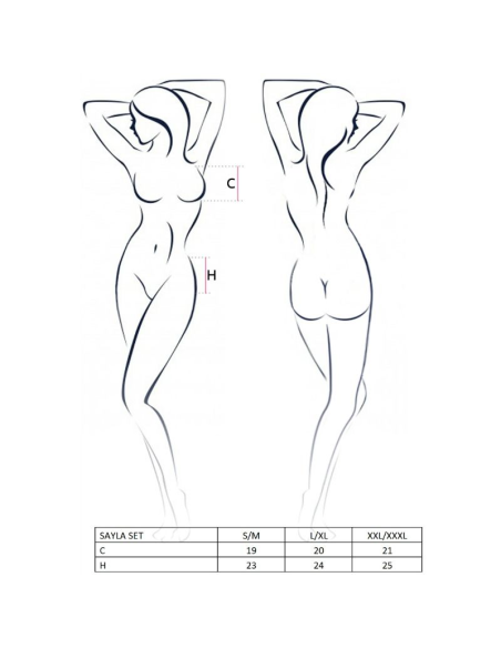 PASSION - WOMAN SAYLA SET NEGRO TALLA S-M