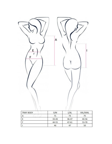 PASSION - WOMAN TRIXY TEDDY NEGRO TALLA L-XL