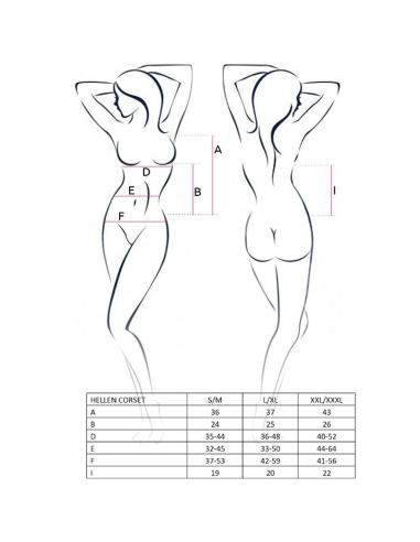 PASSION - WOMAN HELLEN CORSET NEGRO TALLA L-XL