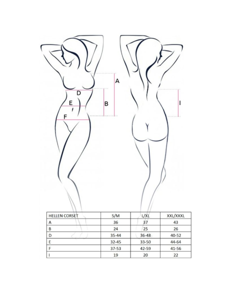 PASSION - WOMAN HELLEN CORSET NEGRO TALLA L-XL