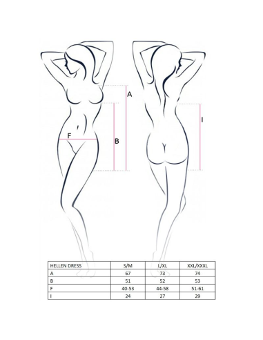 PASSION - WOMAN HELLEN VESTIDO Y TANGA TALLA S-M